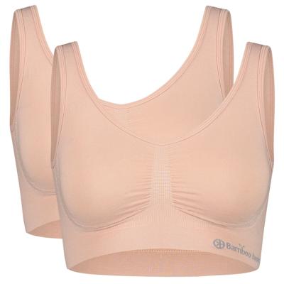 2-pak naadloze BH's - Nova - Bamboe bustier Bh tops - Zwart - Huidskleur - M - M - M - M - M - M - M - M - M - M - M - M - M - M - M -
