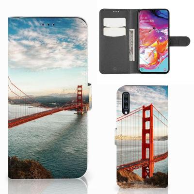 Samsung Galaxy A70 | Flip Cover | Golden Gate Bridge