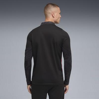 PUMA AC Milan Trainingstrui 1/4-Zip 2025-2026 Zwart Rood PUMA AC Milan Trainingstrui 1/4-Zip 2025-2026 Zwart Rood