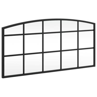 VidaXL Wandspiegel boog 60x30 cm ijzer zwart VidaXL Wandspiegel boog 60x30 cm ijzer zwart