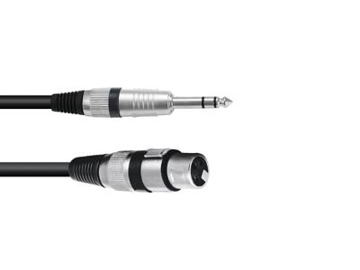 Omnitronic 30225180 XLR Adapterkabel [1x XLR-bus 3-polig - 1x Jackplug male 6,3 mm (stereo)] 0.90 m Zwart