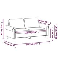 Tweezitsbank 140 cm fluweel donkergroen - thumbnail
