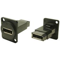 Cliff CP30233X FT DisplayPort F-F 2,5 plain hole Adapter, Bus, inbouw DisplayPort aansluiting - DisplayPort aansluiting 1 stuk(s) - thumbnail