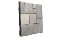 Patchwork dakterrastegel grijs 30*30 cm. - thumbnail