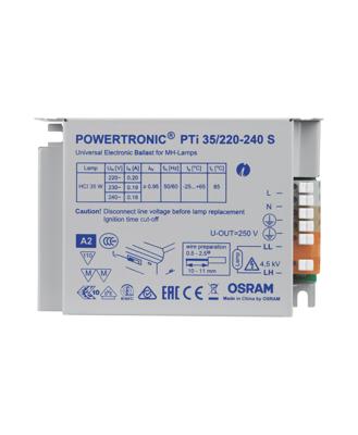 OSRAM HOMELIGHTING Hogedruklamp Elektronisch voorschakelapparaat 35 W (1 x 35 W) Voor inbouwverlichting, metalen behuizing PTI 35/220-240 S VS20