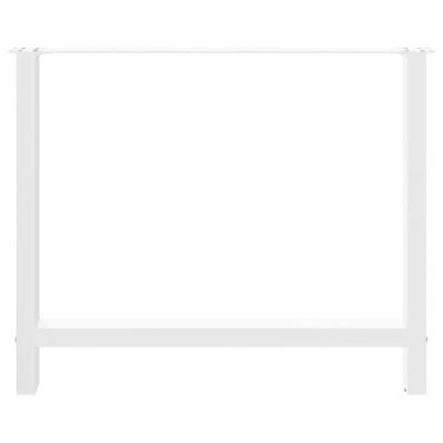 Salontafelpoten 2 st 90x(72-73) cm staal wit