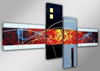 Schilderij - Abstract Colors, Multi-gekleurd, 160X70cm,4luik - thumbnail