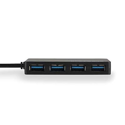 NGS USB IHUB 3.0 - USB 3.0 Hub met 4 Ooorten, High Speed Transmission tot 5 Gbps, Compatibel met USB 1.1, 2.0 en 3.0, Plug&Play, Klein en Lichtgewicht, 7.7 x 4.2 x 1.2 cm, Kleur Zwart