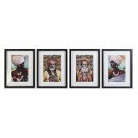 Schilderij DKD Home Decor Koloniaal Etnisch (35 x 2,5 x 45 cm) (4 Stuks) - thumbnail