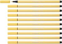 Viltstift stabilo pen 68/23 m lichtgeel | 10 stuks - thumbnail