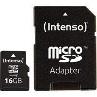 Intenso 16 GB Micro SDHC-Card microSDHC-kaart 16 GB Class 4 Incl. SD-adapter - thumbnail