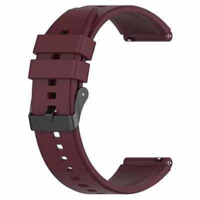 By Qubix - Siliconen gesp bandje - Bordeaux - Compatible met Garmin Vivoactive 6 / Vivoactive 5 / Vivoactive 3 - Compatible Garmin bandje - Bandbreedte: 20mm