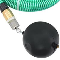 Zuigslang met messing koppelingen 1,1'' 10 m PVC groen - thumbnail