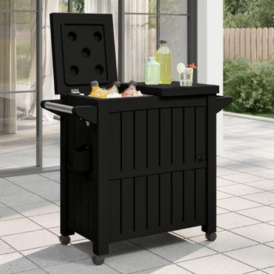 Serveerwagen 3-in-1 polypropeen zwart Serveerwagen 3-in-1 polypropeen zwart