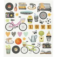 Creativ Company Stickers, vrije tijd, vel 15x16,5 cm, 1 vel - thumbnail