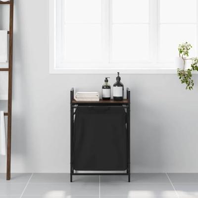 Wasmand 1 vak met plank bruin eikenkleurig