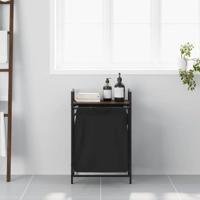 Wasmand 1 vak met plank bruin eikenkleurig - thumbnail