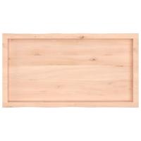 Bureaublad 100x50x6 cm onbehandeld massief eikenhout - thumbnail
