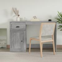 Bureau met lade 115x50x75 cm bewerkt hout grijs sonoma eiken - thumbnail
