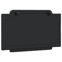 Hoofdbordkussen 80 cm kunstleer zwart - thumbnail