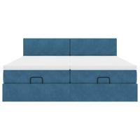 Ottoman bed met matrassen en LED's 180x200cm fluweel - thumbnail