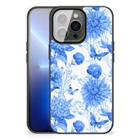 Bloemen Hoesje voor iPhone 13 Pro Max Flowers Blue - thumbnail
