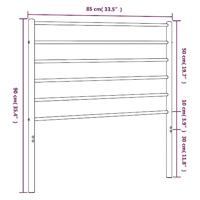 Hoofdbord metaal wit 80 cm - thumbnail