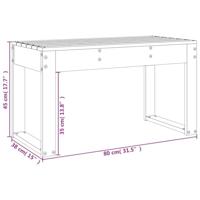 Tuinbank 80x38x45 cm massief grenenhout honingbruin - thumbnail