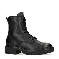 Sacha leren veterboots zwart - thumbnail