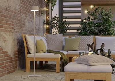 Eglo Strakke terraslampRoccanova solar wit met usb - 901893