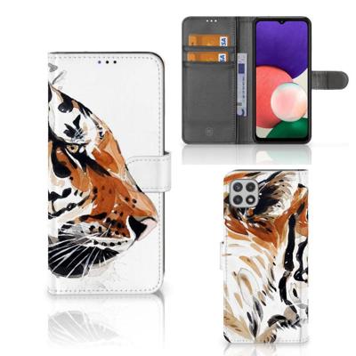 Hoesje Samsung Galaxy A22 5G Watercolor Tiger