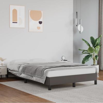 Bedframe kunstleer grijs 120x200 cm