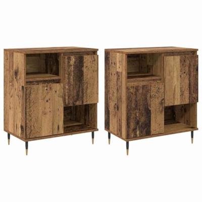 Dressoirs 2 pcs Oud hout 120 x 35 x 70 cm Bewerkt hout
