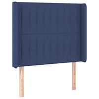 Boxspring met matras en LED stof blauw 100x200 cm - thumbnail