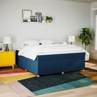 Boxspring met matras stof blauw 180x200 cm - thumbnail