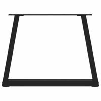 Eettafelpoten 2 st V-vormig 60x(42-43,3) cm staal zwart - thumbnail