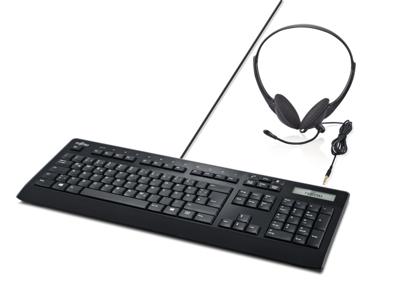 Fujitsu KB950 Phone toetsenbord USB QWERTY Amerikaans Engels Zwart Fujitsu KB950 Phone toetsenbord USB QWERTY Amerikaans Engels Zwart