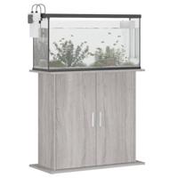 Aquariumstandaard 81x36x73 cm bewerkt hout grijs sonoma eiken - thumbnail