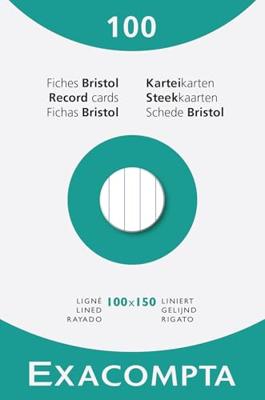 Systeemkaart exacompta 100x150mm lijn wit | 10 stuks Systeemkaart exacompta 100x150mm lijn wit | 10 stuks