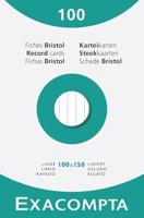 Systeemkaart Exacompta 100x150mm lijn wit 100 stuks - thumbnail