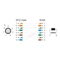 Delock 80421 RJ45 / M12 Netwerkkabel, patchkabel SF/UTP 1.00 m Groen 1 stuk(s) - thumbnail
