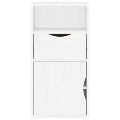 Bijzetkast met lade ODDA 40x24x79 cm massief grenenhout wit Bijzetkast met lade ODDA 40x24x79 cm massief grenenhout wit