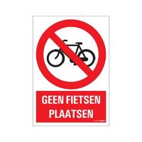 Bord Geen fietsen plaatsen - 230x330 mm. - thumbnail