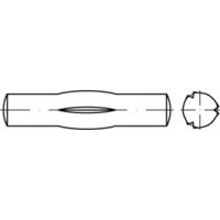 TOOLCRAFT TO-5438193 Geleidepen met middenkerf 12 mm Staal 25 stuk(s) - thumbnail