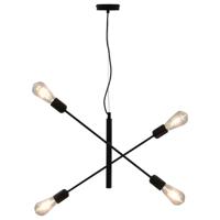 VidaXL Plafondlamp met filament peren 2 w e27 zwart - thumbnail