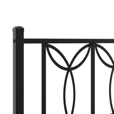 Bedframe met hoofd- en voeteneinde metaal zwart 75x190 cm Bedframe met hoofd- en voeteneinde metaal zwart 75x190 cm