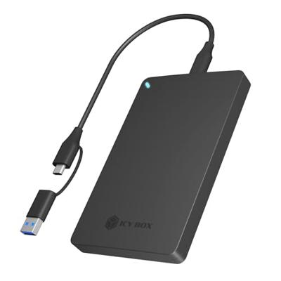 ICY BOX IB-201T-CU31 SDD-behuizing Zwart 2.5