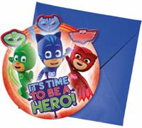 Uitnodigingskaartjes PJ Mask - thumbnail