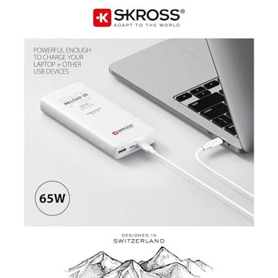 Skross Reload 20 65W PD Powerbank 20000 mAh USB PD, Fast Charge Li-ion USB-C Wit