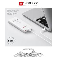 Skross Reload 20 65W PD Powerbank 20000 mAh USB PD, Fast Charge Li-ion USB-C Wit - thumbnail
